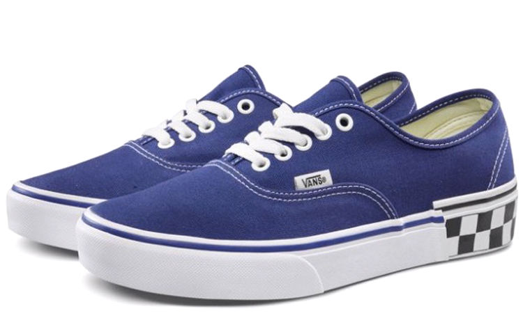 Lookbook Vans Authentic チェッカーブロック (ネイビー) VN0A38EMVJT