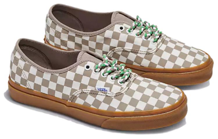Order Vans Authentic ''Checkerboard - Moon Rock Gum'' Scarpe a Scacchi suola Gum Beige VN0009PVCH8