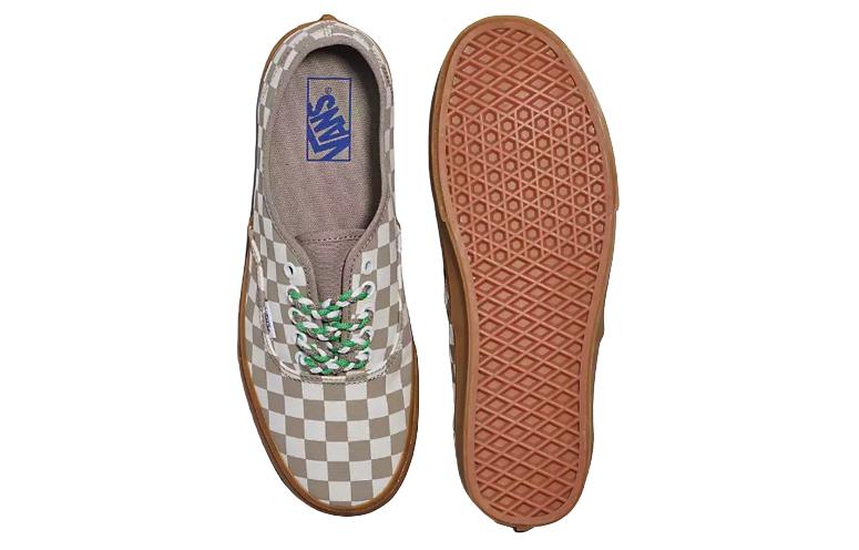 Shop Vans Authentic ''Checkerboard - Moon Rock Gum'' Scarpe a Scacchi suola Gum Beige VN0009PVCH8