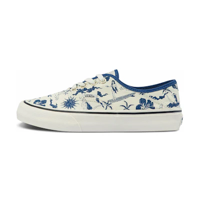 Vans Authentic Low Tops Casual Skateboarding Shoes Unisex Beige Blue