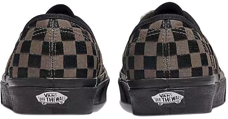 Vans Authentic 刺繍チェッカーボード (黒) VN0009PVCJK Shop Vans Authentic 刺繍チェッカーボード (黒) VN0009PVCJK