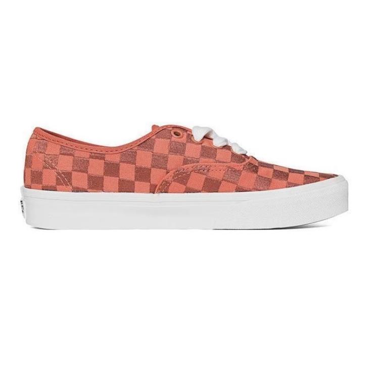 Order Vans Authentic 刺繍チェッカーボード (オレンジ) VN0009PVORA