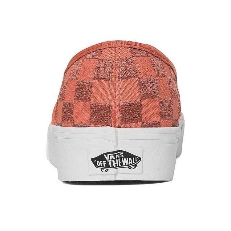 Shop Vans Authentic 刺繍チェッカーボード (オレンジ) VN0009PVORA