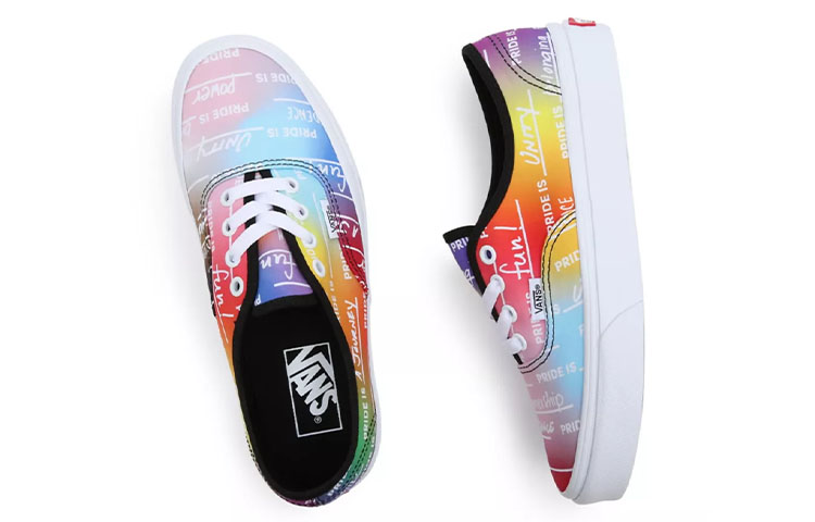 Shop Vans Pride Sepatu Low Top Skate Casual Unisex Warna Pink Biru VN0A5KRDASA