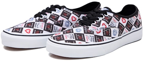 Vans Authentic 桃心棋盤格 情人節限定 低幫 板鞋 男女同款 黑白 Lookbook Vans Authentic 桃心棋盤格 情人節限定 低幫 板鞋 男女同款 黑白