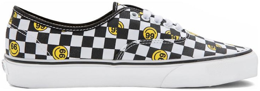 Vans Wallpaper Authentic 棋盤格 笑臉印花 耐磨透氣 低筒 帆布鞋 男女同款 黑白 Order Vans Wallpaper Authentic 棋盤格 笑臉印花 耐磨透氣 低筒 帆布鞋 男女同款 黑白