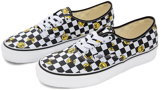 Vans Wallpaper Authentic 棋盤格 笑臉印花 耐磨透氣 低筒 帆布鞋 男女同款 黑白 Lookbook Vans Wallpaper Authentic 棋盤格 笑臉印花 耐磨透氣 低筒 帆布鞋 男女同款 黑白