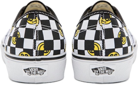 Vans Wallpaper Authentic 棋盤格 笑臉印花 耐磨透氣 低筒 帆布鞋 男女同款 黑白 Shop Vans Wallpaper Authentic 棋盤格 笑臉印花 耐磨透氣 低筒 帆布鞋 男女同款 黑白