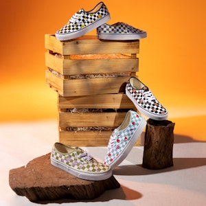 Vans Wallpaper Authentic 棋盤格 笑臉印花 耐磨透氣 低筒 帆布鞋 男女同款 黑白 2