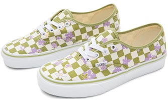 Vans Wallpaper Authentic 棋盤格 小花印花 耐磨透氣 低筒 帆布鞋 男女款 綠白 Lookbook Vans Wallpaper Authentic 棋盤格 小花印花 耐磨透氣 低筒 帆布鞋 男女款 綠白