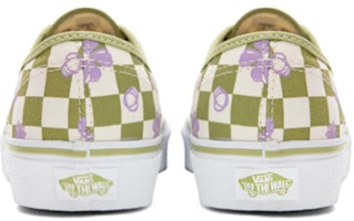 Vans Wallpaper Authentic 棋盤格 小花印花 耐磨透氣 低筒 帆布鞋 男女款 綠白 Shop Vans Wallpaper Authentic 棋盤格 小花印花 耐磨透氣 低筒 帆布鞋 男女款 綠白