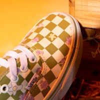 Vans Wallpaper Authentic 棋盤格 小花印花 耐磨透氣 低筒 帆布鞋 男女款 綠白 Cheap Vans Wallpaper Authentic 棋盤格 小花印花 耐磨透氣 低筒 帆布鞋 男女款 綠白