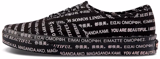 Vans Authentic 'We Are Beautiful - Black' VN0A348A2OD Vans Authentic 'We Are Beautiful - Black' VN0A348A2OD