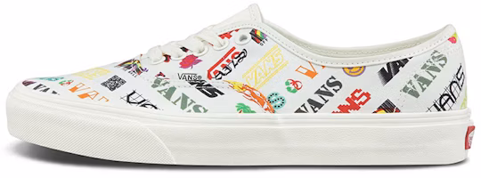Vans Authentic Breathable Lightweight Low Top Casual Skate Shoes Unisex White Multi-Color VN0A348A3Z2