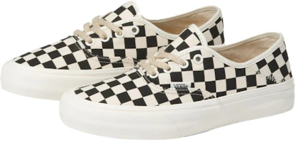 Lookbook Vans Authentic 西洋棋圖案 耐磨防滑 低筒 筆記本鞋 男女同款 黑白