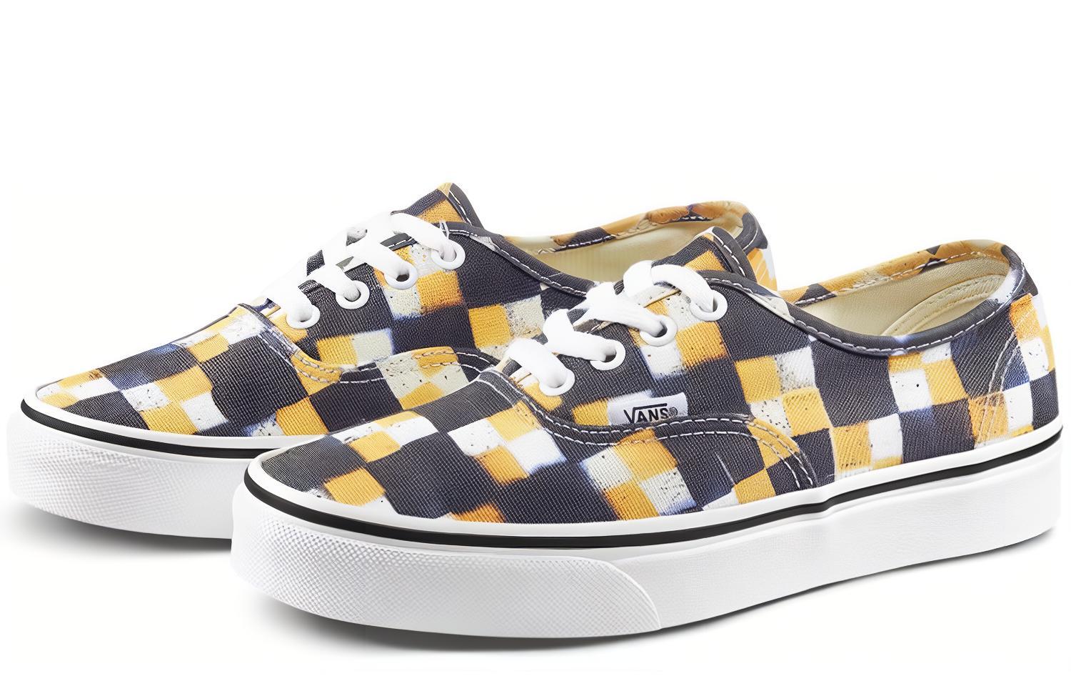 Lookbook 반스 볼트 어센틱 더블 체크 "옐로우 그레이" VN0A38EMVJY