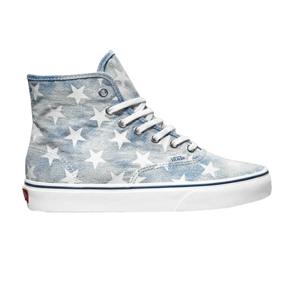 Buy Vans Authentic Hi 'Washed Denim - Blue Stars' VN-0RQF7XJ