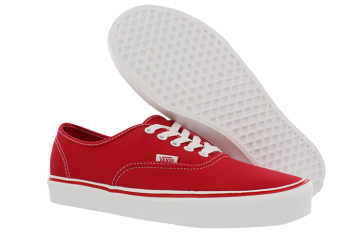 Vans Authentic Lite Casual Skateboarding Shoes Red 圖 5