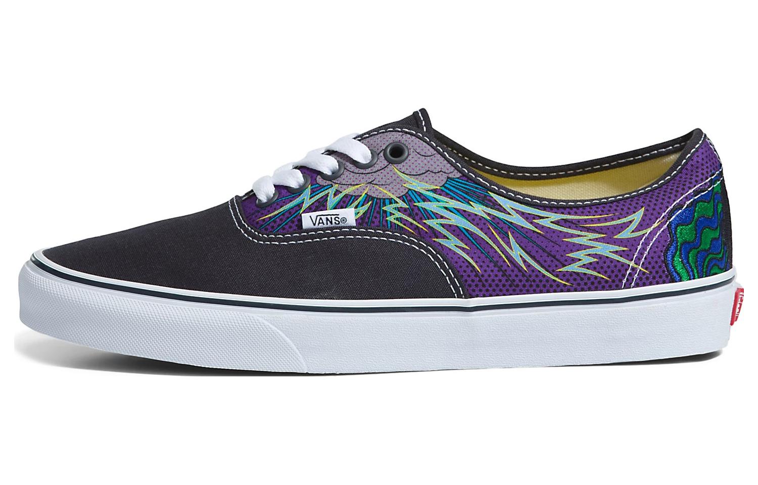 Vans Authentic Low Top Suede Canvas Shoes 'Black Purple' VN0A5KRDDNV
