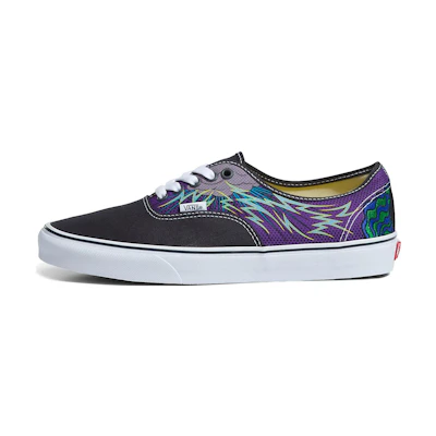 Vans Authentic Low Top Suede Canvas Shoes 'Black Purple'