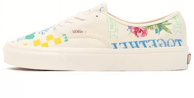 Vans Authentic Low Tops Casual Skateboarding Shoes Unisex White Green Blue Cartoon Printing 'White Green Blue' VN0A5KRDAS1