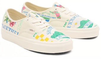 Kasut Vans Authentic Low Tops Skate Unisex Putih Hijau Biru dengan Cetakan Kartun VN0A5KRDAS1 Lookbook Kasut Vans Authentic Low Tops Skate Unisex Putih Hijau Biru dengan Cetakan Kartun VN0A5KRDAS1