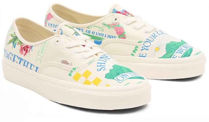 バンズ オーセンティック ロートップ カジュアル スケートシューズ 白緑青漫画柄 VN0A5KRDAS1 Lookbook バンズ オーセンティック ロートップ カジュアル スケートシューズ 白緑青漫画柄 VN0A5KRDAS1