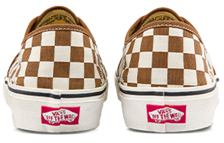 Lookbook Vans 真品 休閒 低筒 滑板鞋 男女款 深棕白棋盤格