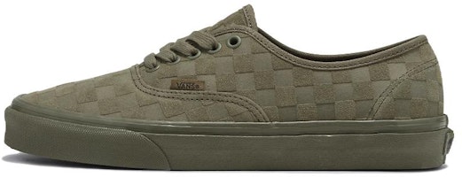 Vans Authentic Mono Checkerboard 'Olive' VN000CRQOLV Vans Authentic Mono Checkerboard 'Olive' VN000CRQOLV