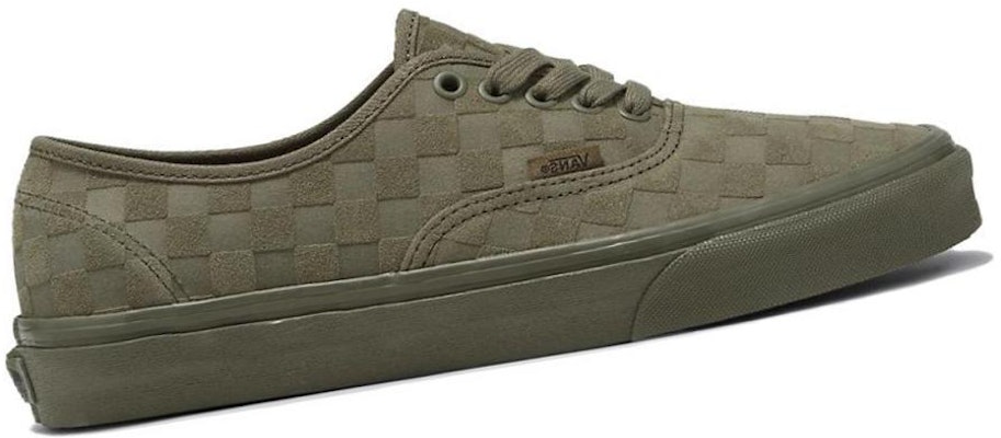 Vans Authentic Mono Checkerboard 'Olive' - Hijau Zaitun Checkerboard VN000CRQOLV Order Vans Authentic Mono Checkerboard 'Olive' - Hijau Zaitun Checkerboard VN000CRQOLV