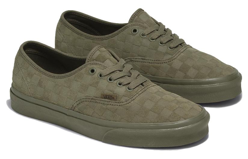 Lookbook Vans Authentic Mono Checkerboard 'Olive' - Hijau Zaitun Checkerboard VN000CRQOLV