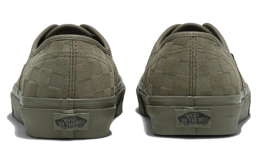 Shop Vans Authentic Mono Checkerboard 'Olive' - Hijau Zaitun Checkerboard VN000CRQOLV