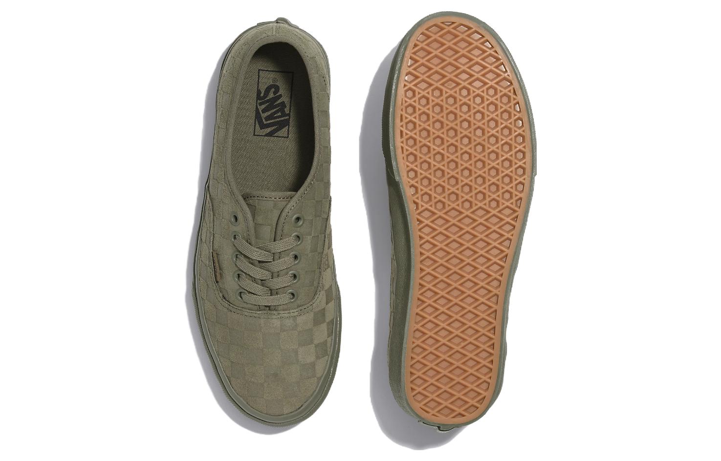 Purchase Vans Authentic Mono Checkerboard 'Olive' - Hijau Zaitun Checkerboard VN000CRQOLV