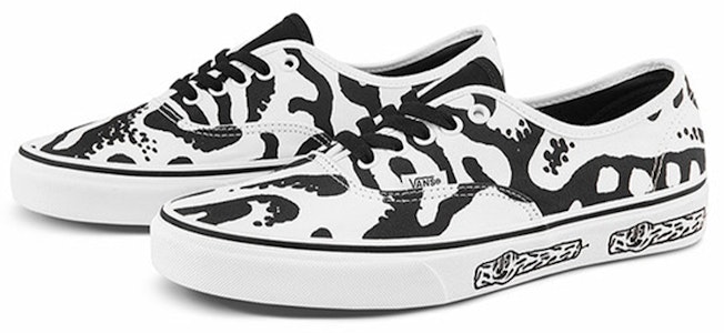 Vans Authentic 水墨 低筒 滑板鞋 男女款 黑白 Order Vans Authentic 水墨 低筒 滑板鞋 男女款 黑白