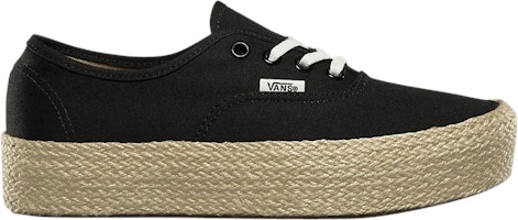 Vans Authentic Platform Espadrille 'Black' VN0A3NAQBLK Vans Authentic Platform Espadrille 'Black' VN0A3NAQBLK