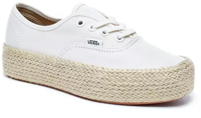 Vans Authentic Platform Espadrille 'Marshmallow' Wanita Lelaki VN0A3NAQFS8 Lookbook Vans Authentic Platform Espadrille 'Marshmallow' Wanita Lelaki VN0A3NAQFS8