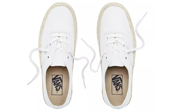 Shop Vans Authentic Platform Espadrille ''Marshmallow'' Femme VN0A3NAQFS8