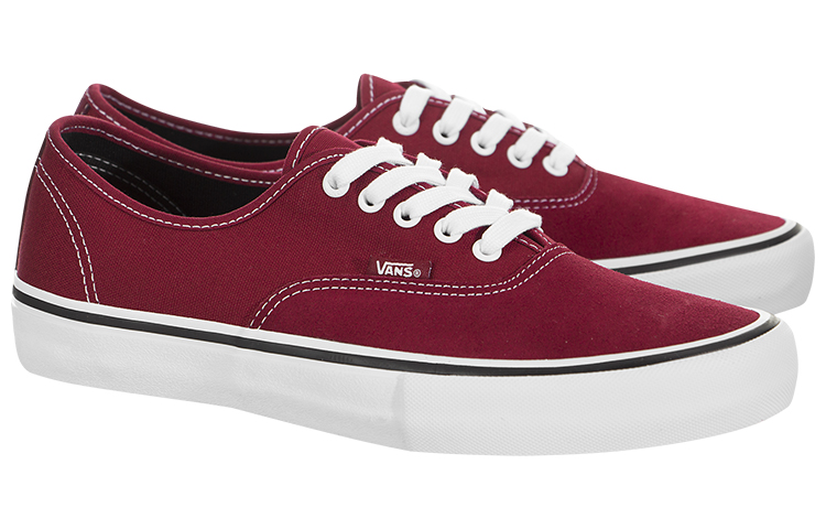 Order Vans Authentic Pro Kasut Skateboarding Unisex Merah Wain VN0A3479919