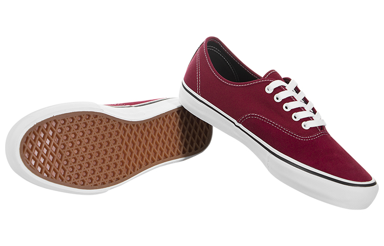 Shop Vans Authentic Pro Kasut Skateboarding Unisex Merah Wain VN0A3479919