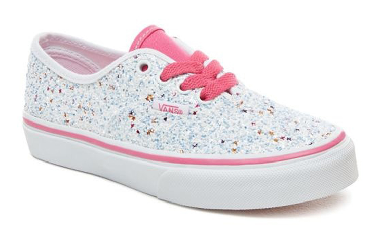 Lookbook 반스 어센틱 화이트/실버/핑크 스니커즈 VN0A38H3VI6