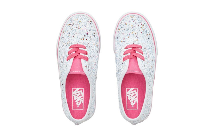 Shop 반스 어센틱 화이트/실버/핑크 스니커즈 VN0A38H3VI6