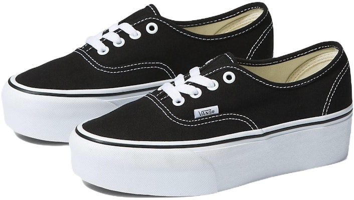 Vans Authentic Stackform 休閒 厚底 低筒 板鞋 男女同款 黑白 Lookbook Vans Authentic Stackform 休閒 厚底 低筒 板鞋 男女同款 黑白