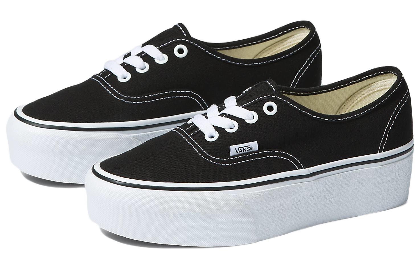 Lookbook 반스 어센틱 스택폼 블랙 화이트 (80 characters exactly) VN0A5KXXBMX