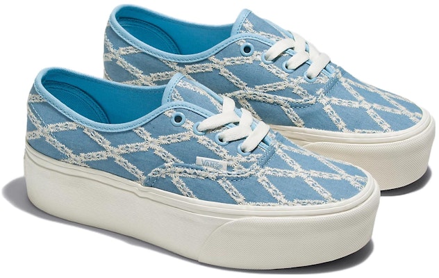 Vans Authentic Denim Mix 堆疊形 厚底休閒 防滑耐磨 低筒 滑板鞋 男女同款 藍白 Order Vans Authentic Denim Mix 堆疊形 厚底休閒 防滑耐磨 低筒 滑板鞋 男女同款 藍白