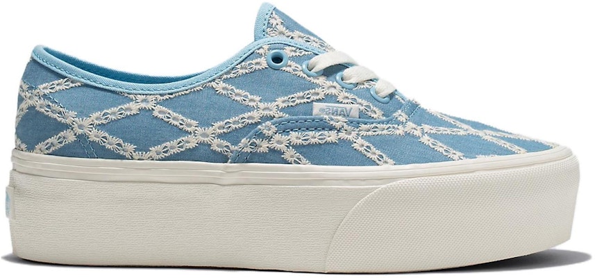 Vans Authentic Denim Mix 堆疊形 厚底休閒 防滑耐磨 低筒 滑板鞋 男女同款 藍白 Order Vans Authentic Denim Mix 堆疊形 厚底休閒 防滑耐磨 低筒 滑板鞋 男女同款 藍白