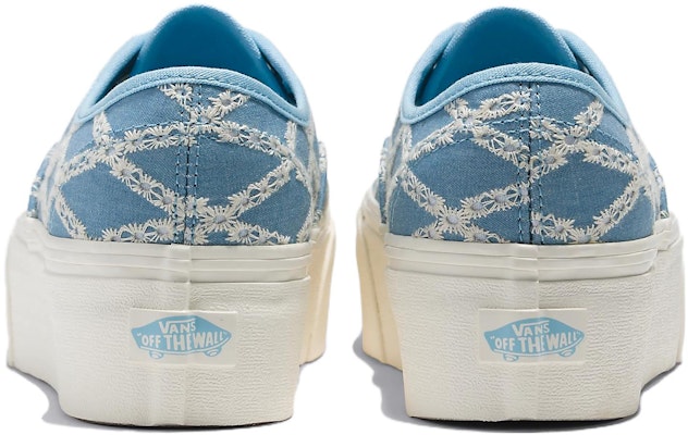 Vans Authentic Denim Mix 堆疊形 厚底休閒 防滑耐磨 低筒 滑板鞋 男女同款 藍白 Shop Vans Authentic Denim Mix 堆疊形 厚底休閒 防滑耐磨 低筒 滑板鞋 男女同款 藍白