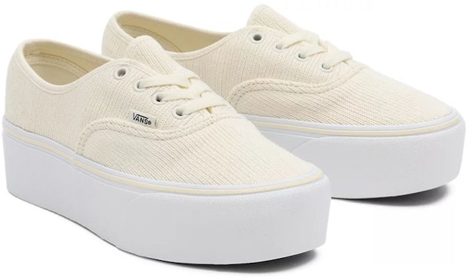 Vans Authentic Stackform 罗纹针织 "奶油白" VN0A5KXXAZ1 Lookbook Vans Authentic Stackform 罗纹针织 "奶油白" VN0A5KXXAZ1