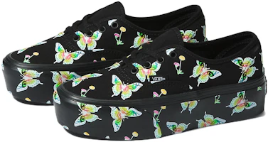 Lookbook Vans Authentic Stackform 低筒增高休閒帆布鞋 男女同款 黑色