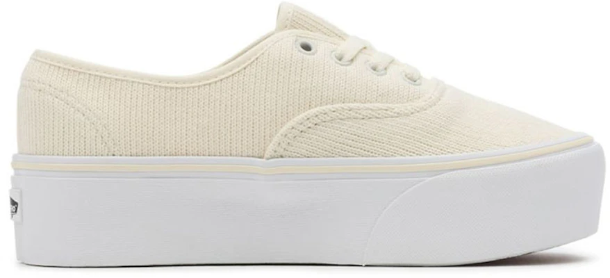 Vans Authentic Stackform Rib Knit ''Crème Blanche'' VN0A5KXXAZ1 Order Vans Authentic Stackform Rib Knit ''Crème Blanche'' VN0A5KXXAZ1
