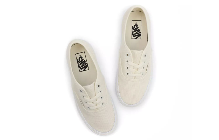 Shop Vans Authentic Stackform Rib Knit ''Crème Blanche'' VN0A5KXXAZ1